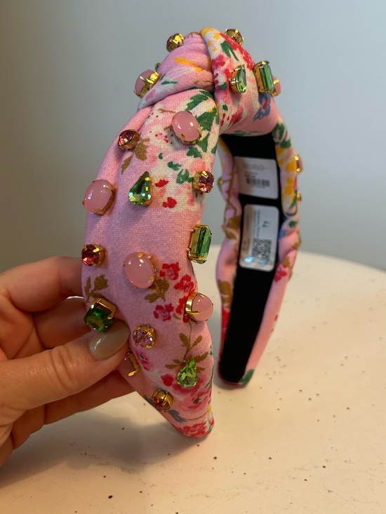 Brianna Cannon Accessories - Brianna Cannon Kentucky Oaks Laura Ashley Ashfield Pink Floral Crystal Headband